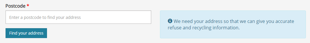 Postcode lookup