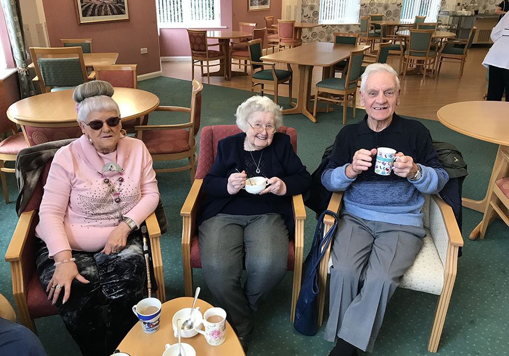 residents enjoying a cup of tea