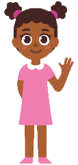 a cartoon of a young girl