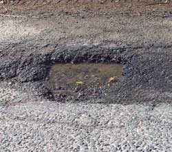 Pothole under 40mm